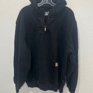 Carhartt Black quarter zip defender Hooded Pullover 2XL pullover loose fit GCU